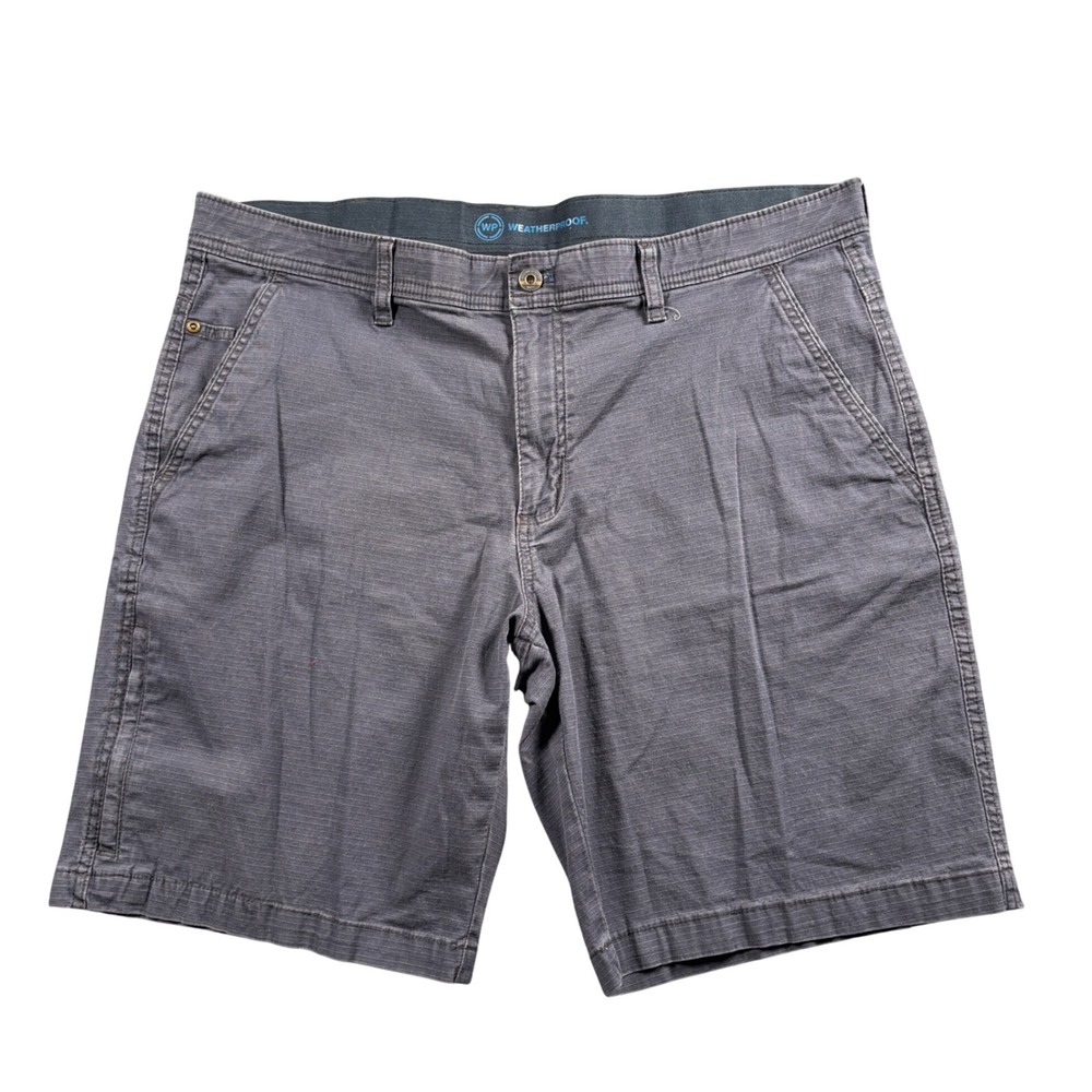 Weatherproof Vintage Utility Travel‎ Shorts Mens 38 Blue Gray Flat Front